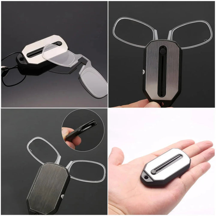 Óculos de Leitura Clip-On Dobrável Ultrafino Premium Portátil Lanus Store 