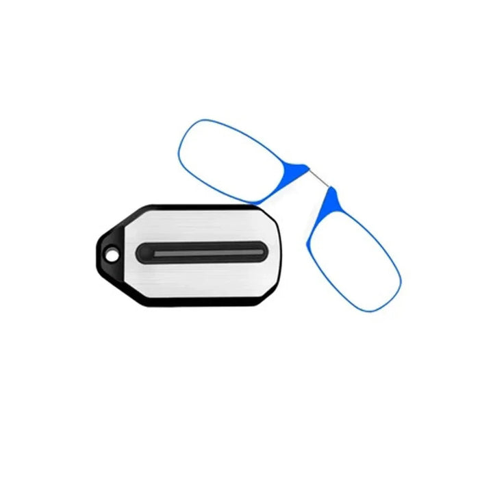 Óculos de Leitura Clip-On Dobrável Ultrafino Premium Portátil Lanus Store Azul +250 