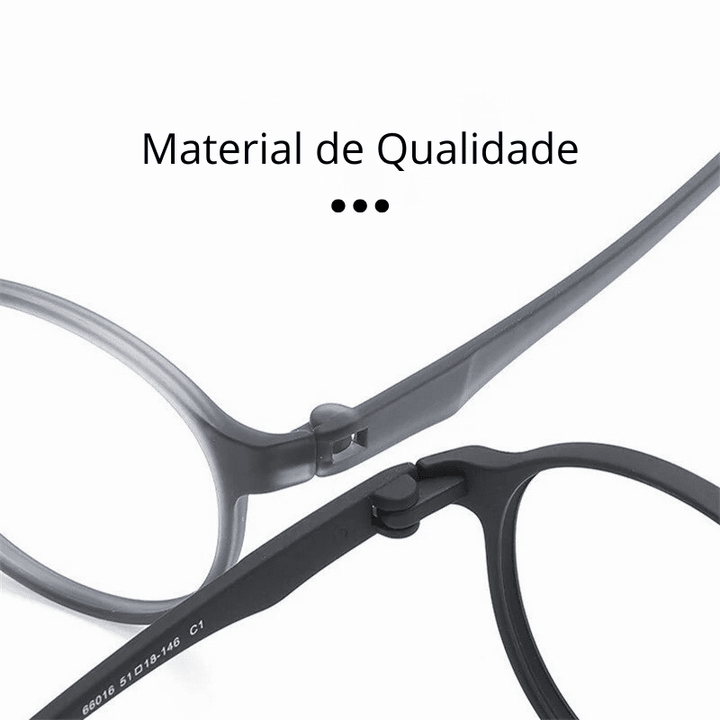 Óculos de Leitura Redondo Retrô TR90 Anti Luz Azul Unissex Lanus Store 