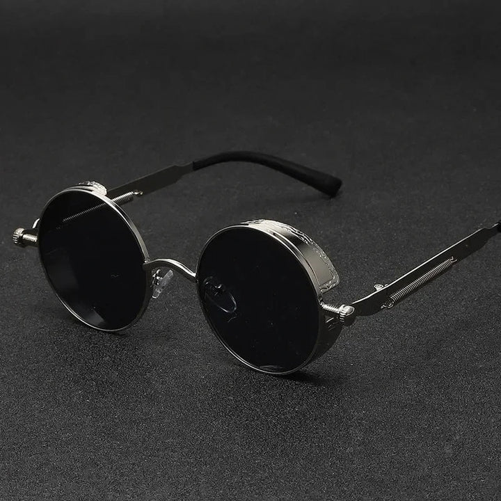 Óculos de Sol Steampunk Redondos Retro Unissex - Estilo e Exclusividade Lanus Store 