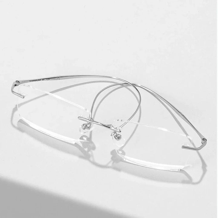 Women Pure Titanium Glasses Anti Blue Light Men's Eyeglasses Frames Pure Titanuim Luxury Brands Rimless Glasses Computer Lenses Lanus Store 