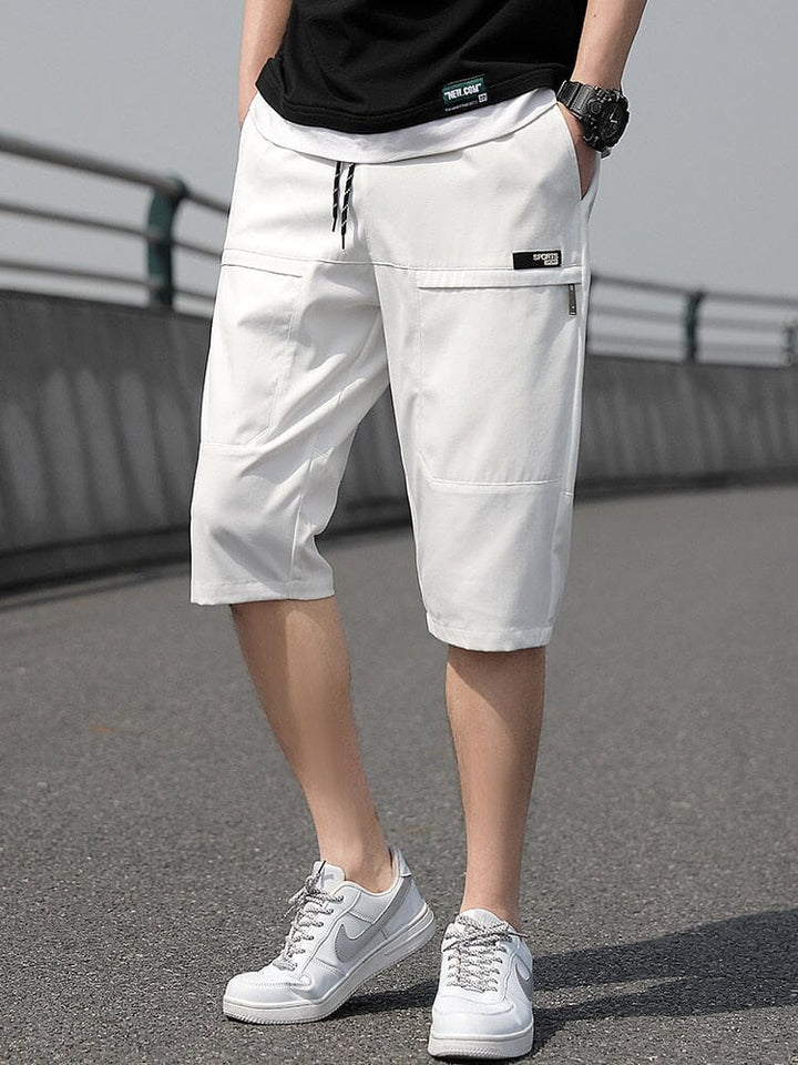 Bermuda Capri Masculina Casual - Short REF0003 Lanus Store PP Bermuda Capri Masculina Branca 