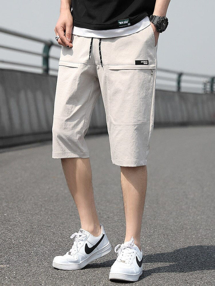 Bermuda Capri Masculina Casual - Short REF0003 Lanus Store PP Bermuda Capri Masculina Caqui 