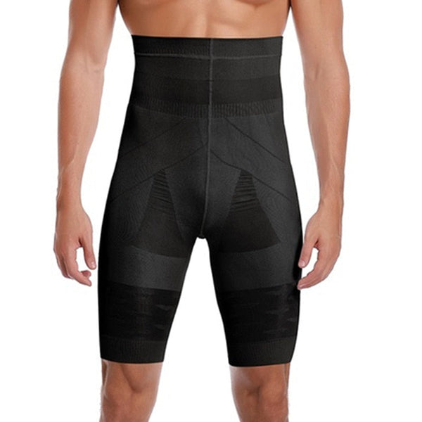 Bermuda de Alta Compressão Masculina Emagrecedora Lanus Store Bermuda de Alta Compressão Preto P 