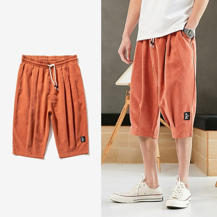 Bermuda Jogger Masculina - Short REF0001 Lanus Store PP Bermuda Jogger Masculina Laranja 