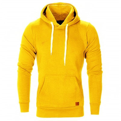 Blusa Moletom Masculino Com Capuz Casual Lanus Store Moletom Masculino Amarelo PP 