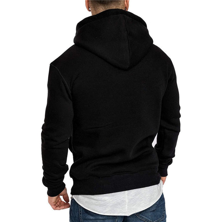 Blusa Moletom Masculino Com Capuz Casual Lanus Store Moletom Masculino Preto PP 