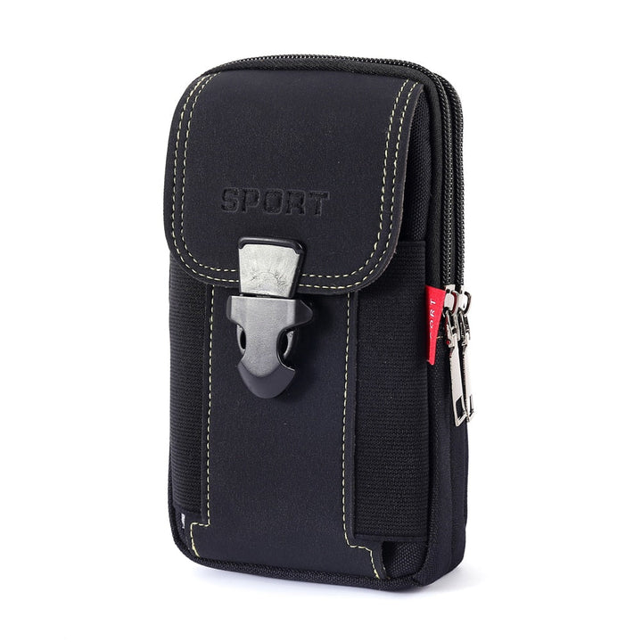 Bolsa de Cintura Masculina Multifuncional Lanus Store Bolsa de Cintura Preta Vertical China 