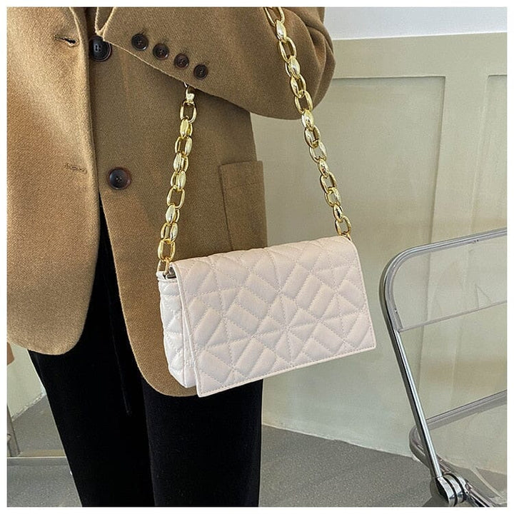 Bolsa de Ombro Feminina - Alça Corrente Grossa Carteira Lanus Store 