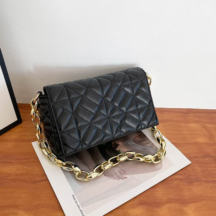 Bolsa de Ombro Feminina - Alça Corrente Grossa Carteira Lanus Store 