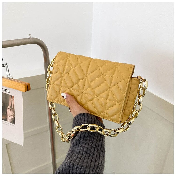Bolsa de Ombro Feminina - Alça Corrente Grossa Carteira Lanus Store 