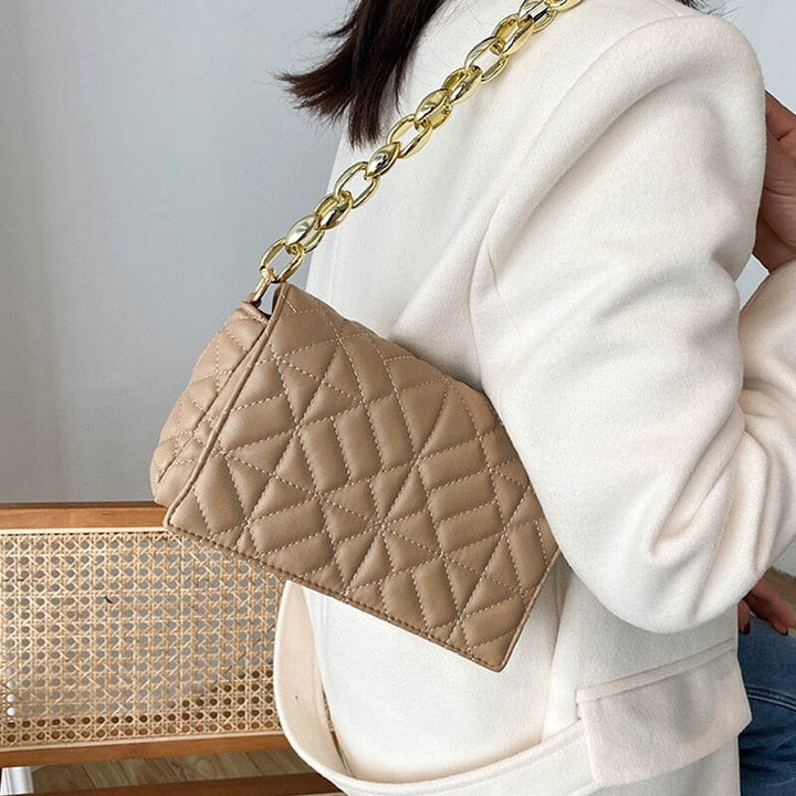 Bolsa de Ombro Feminina - Alça Corrente Grossa Carteira Lanus Store 