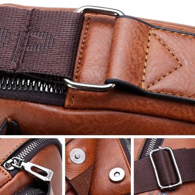 Bolsa de Ombro Masculina Jeep de Couro - Transversal Lanus Store 