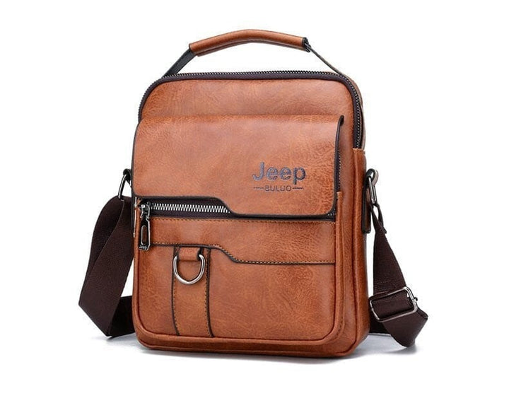 Bolsa de Ombro Masculina Jeep de Couro - Transversal Lanus Store 