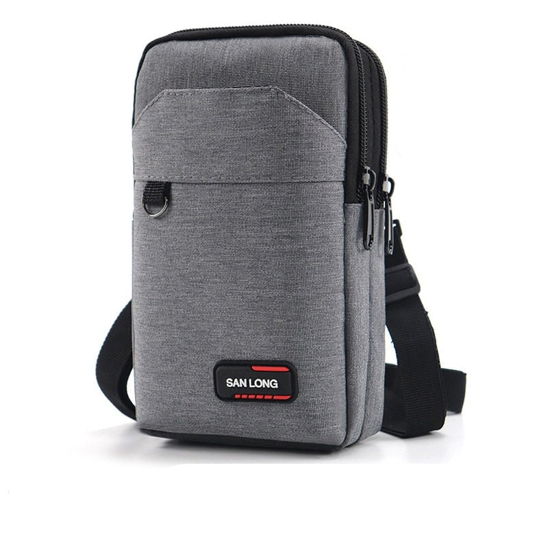 Bolsa de Ombro Masculina ou de Cintura a Prova d'água Lanus Store Double Grey China 