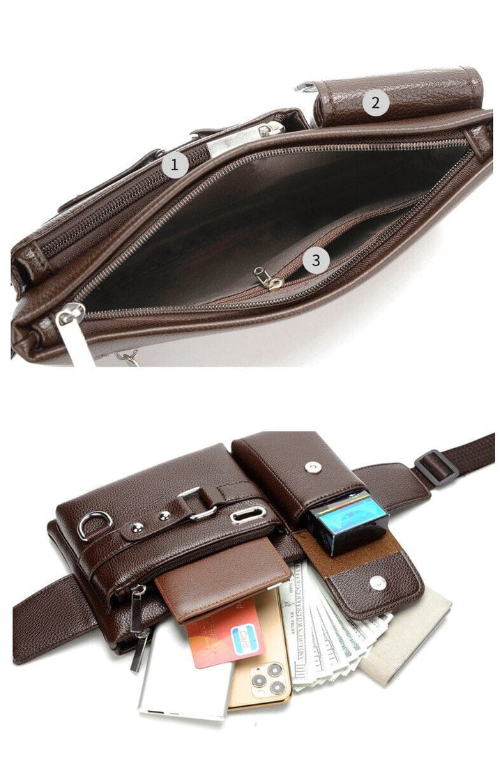 Bolsa de Ombro Masculina - Pochete Transversal Premium Lanus Store 
