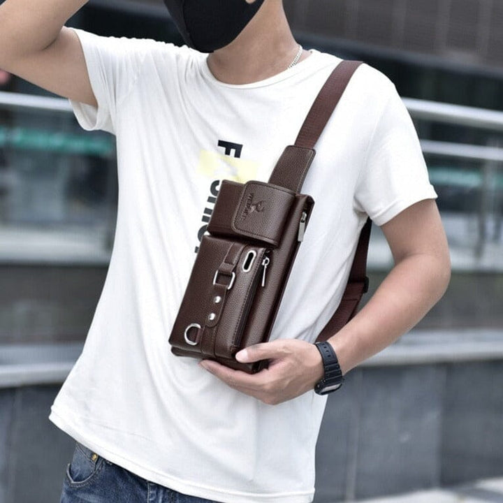 Bolsa de Ombro Masculina - Pochete Transversal Premium Lanus Store 