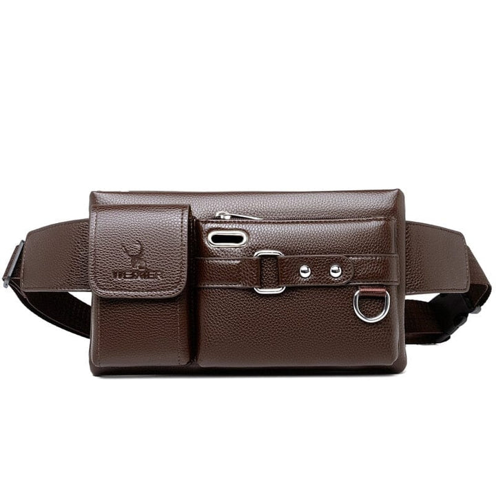 Bolsa de Ombro Masculina - Pochete Transversal Premium Lanus Store Bolsa de Ombro Masculina Marrom 
