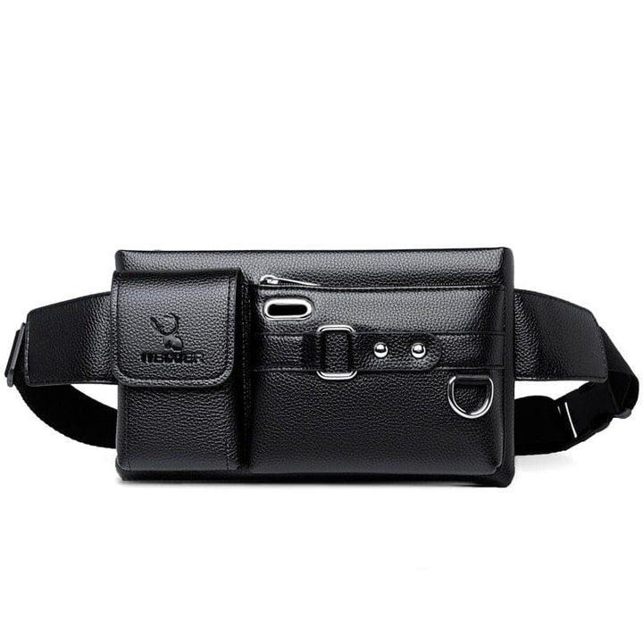 Bolsa de Ombro Masculina - Pochete Transversal Premium Lanus Store Bolsa de Ombro Masculina Preta 