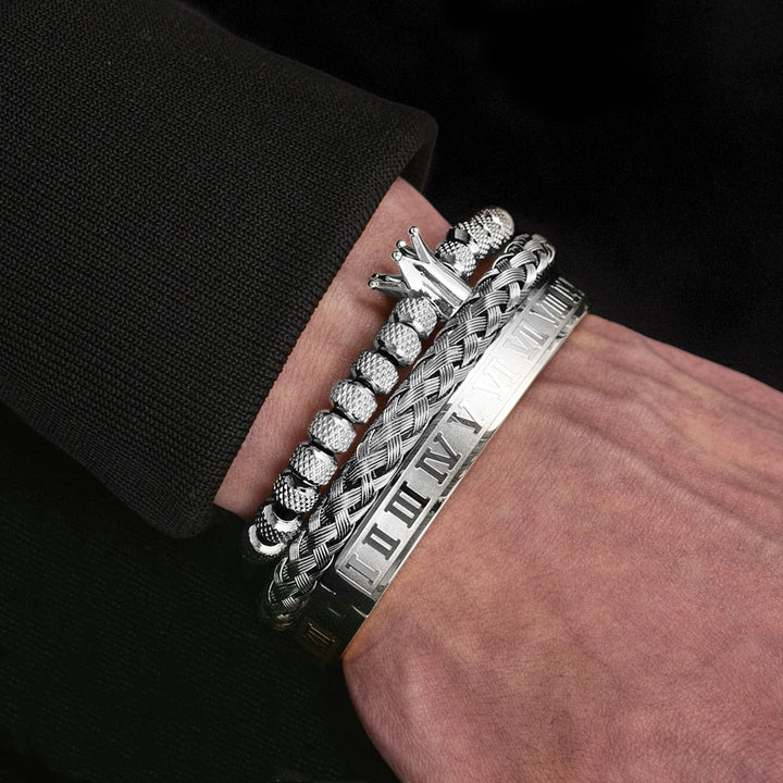 Bracelete Masculino Romano De Luxo Lanus Store 