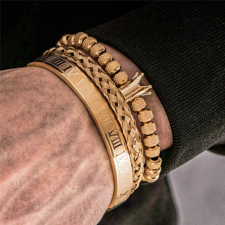 Bracelete Masculino Romano De Luxo Lanus Store 