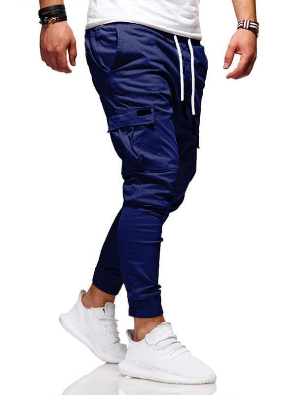 Calça Jogger Masculina Fitness Cargo Ref0009 Lanus Store P Calça Jogger Masculina Fitness Azul 