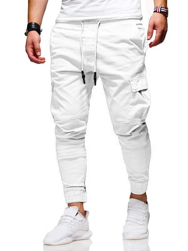 Calça Jogger Masculina Fitness Cargo Ref0009 Lanus Store P Calça Jogger Masculina Fitness Branca 