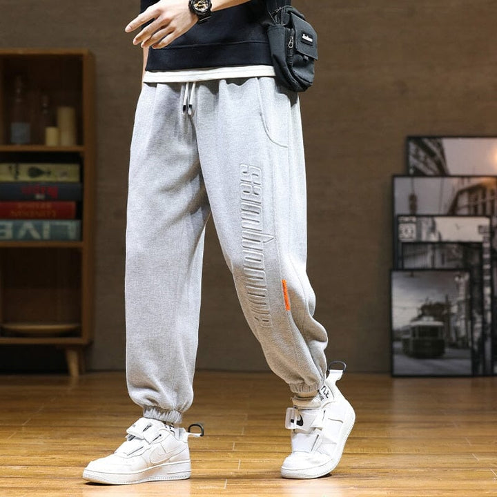 Calça Jogger Masculina Moletom Street Ref0004 Lanus Store PP Calça Jogger Masculina Moletom Cinza 