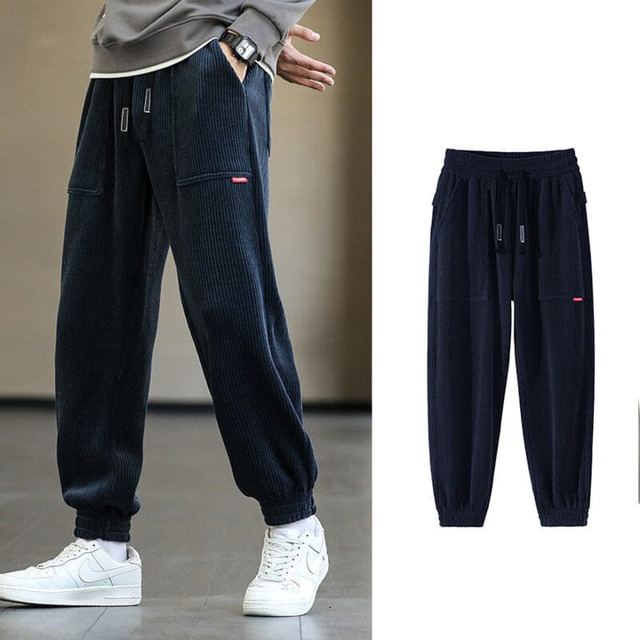 Calça Jogger Moletom Masculina Street Casual Ref0006 Lanus Store PP Calça Jogger Moletom Masculina Azul 