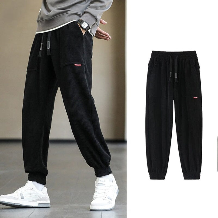 Calça Jogger Moletom Masculina Street Casual Ref0006 Lanus Store PP Calça Jogger Moletom Masculina Preta 