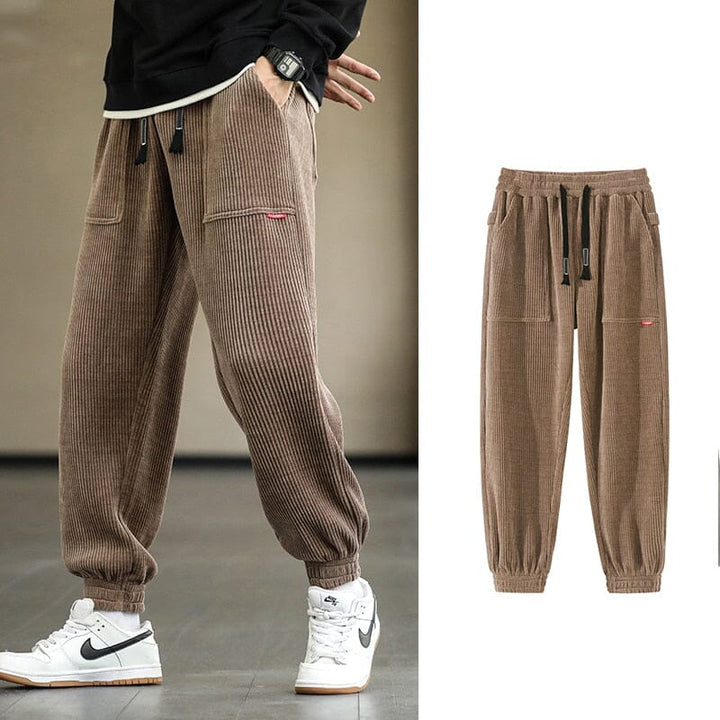 Calça Jogger Moletom Masculina Street Casual Ref0006 Lanus Store PP Khaki 