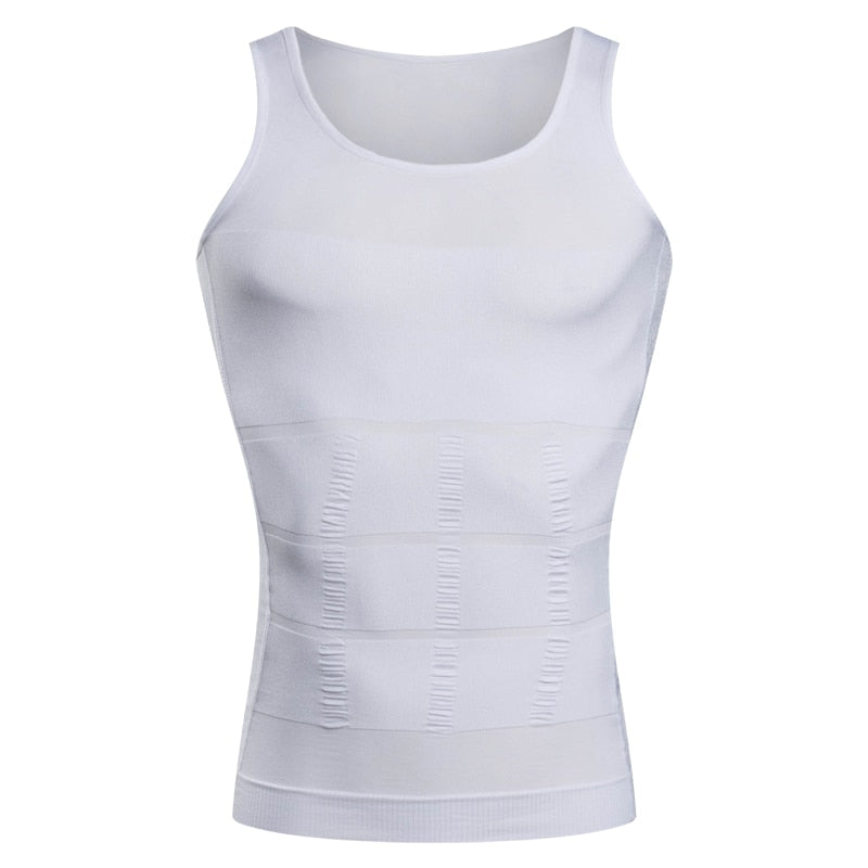 Camisa de Compressão Masculina Modeladora para Homens Lanus Store Regata Branca P 