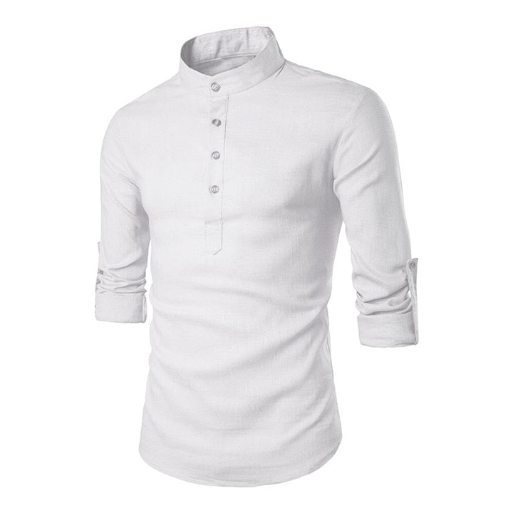 Camisa de Linho Masculina, Casual Manga Comprida Premium Lanus Store 