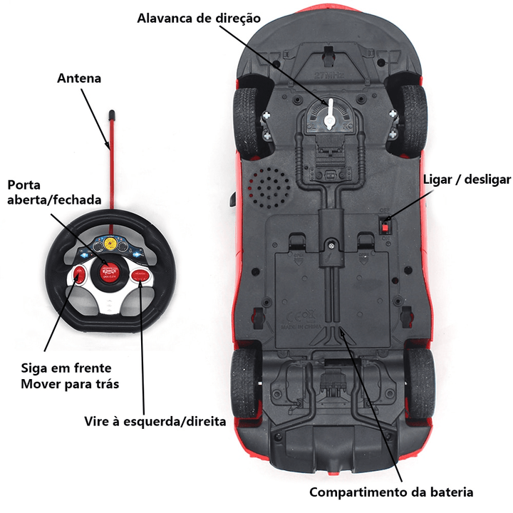 Carrinho de Controle Remoto Elétrico Grande - Realista Lanus Store 