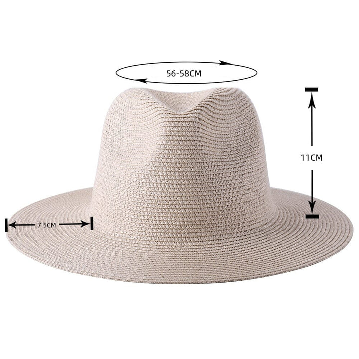 Chapéu Panamá Feminino Com Tira Simples De Palha Lanus Store 