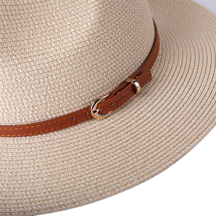 Chapéu Panamá Feminino Com Tira Simples De Palha Lanus Store 