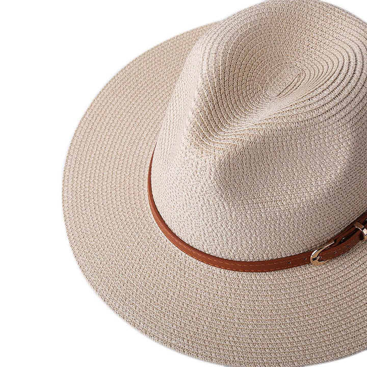 Chapéu Panamá Feminino Com Tira Simples De Palha Lanus Store 