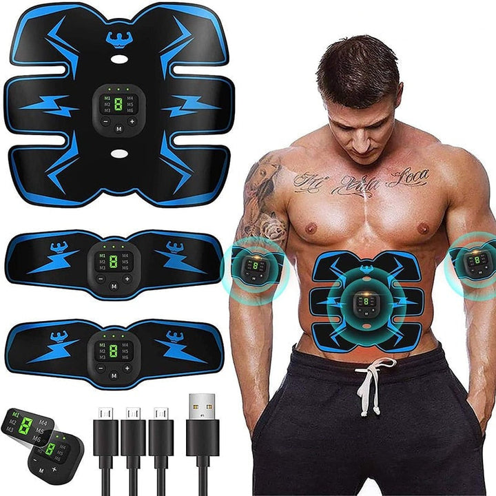 Estimulador Muscular Abdominal, Tonificador Abdômen e Braços Lanus Store China Azul 