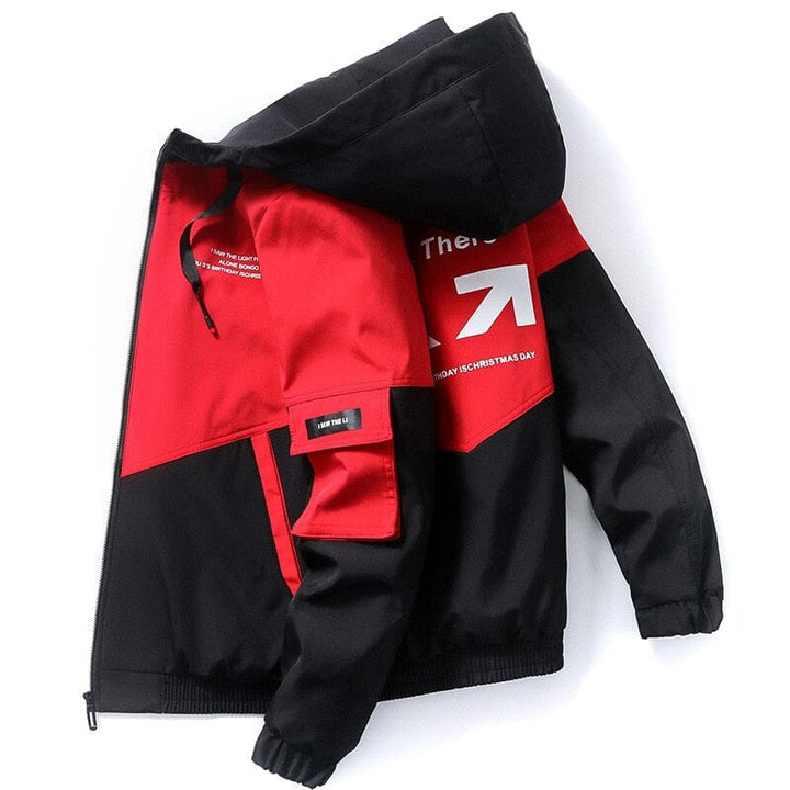 Jaqueta Corta Vento Masculina Com Capuz REF0001 Lanus Store Jaqueta Corta Vento Masculina Vermelha P 