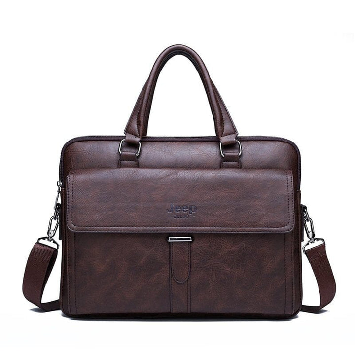 Maleta Para Notebook - Pasta Executiva de Couro Jeep Lanus Store Maleta Para Notebook Marrom 