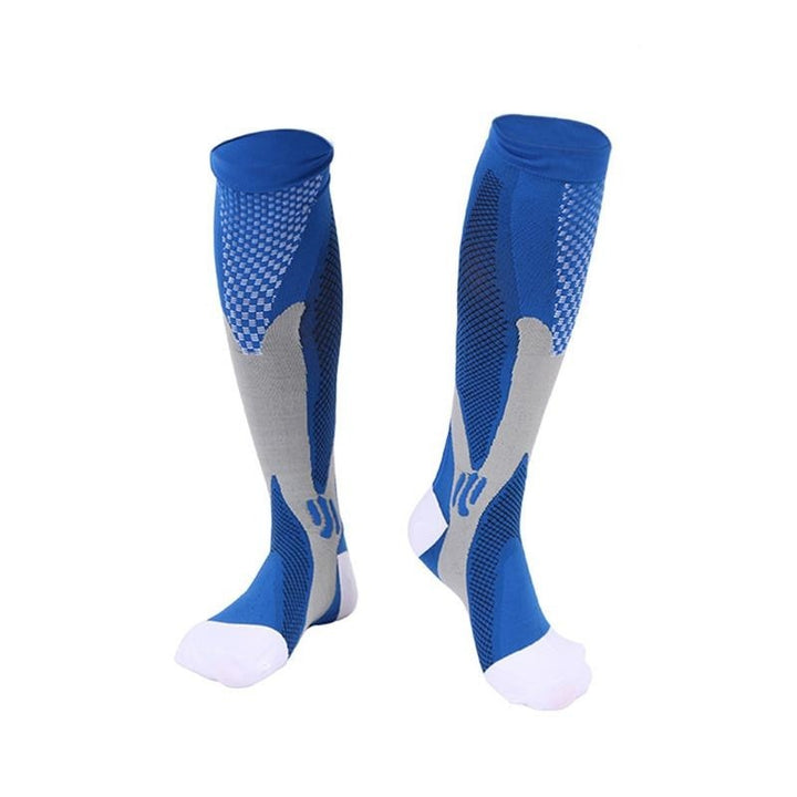 Meias de Alta Compressão 20-30 mmhg Anti Varizes Lanus Store Azul 35 - 38 