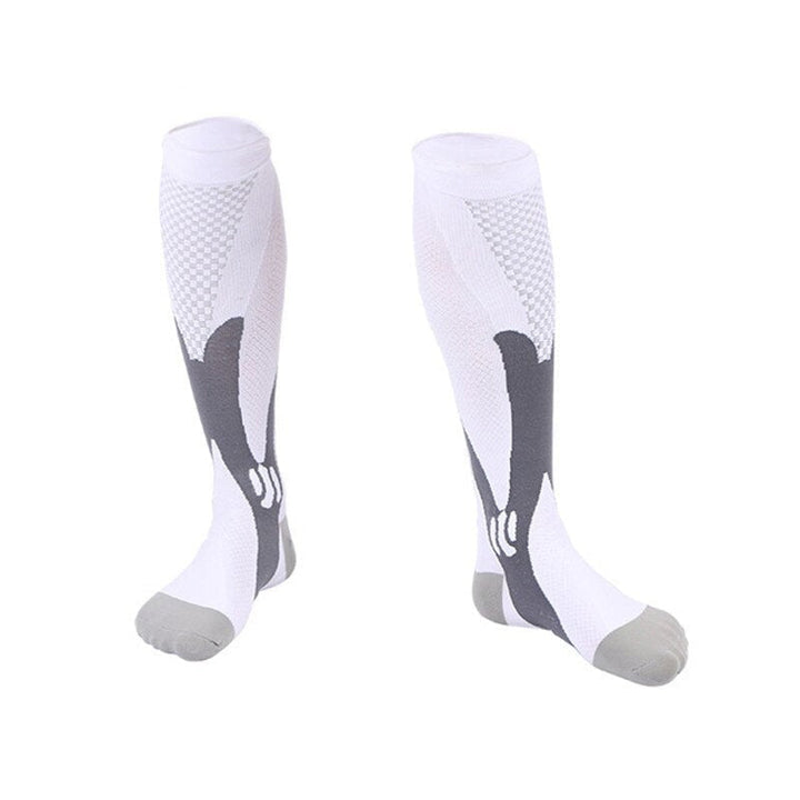 Meias de Alta Compressão 20-30 mmhg Anti Varizes Lanus Store Branco 35 - 38 