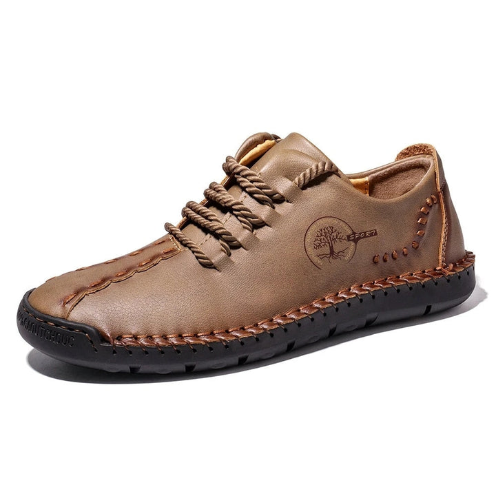 Mocassim Masculino de Couro, Sapato Casual Lanus Store Khaki 35 China