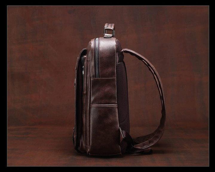 Mochila Jeep Casual de Couro - Bolsa Para Viagem, Notebook Lanus Store 