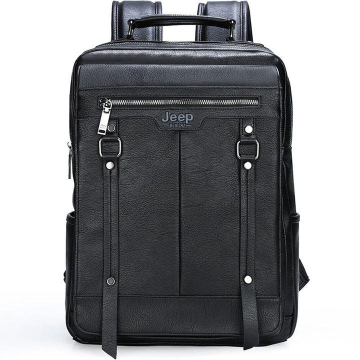 Mochila Jeep Casual de Couro - Bolsa Para Viagem, Notebook Lanus Store Mochila Jeep Preto China 