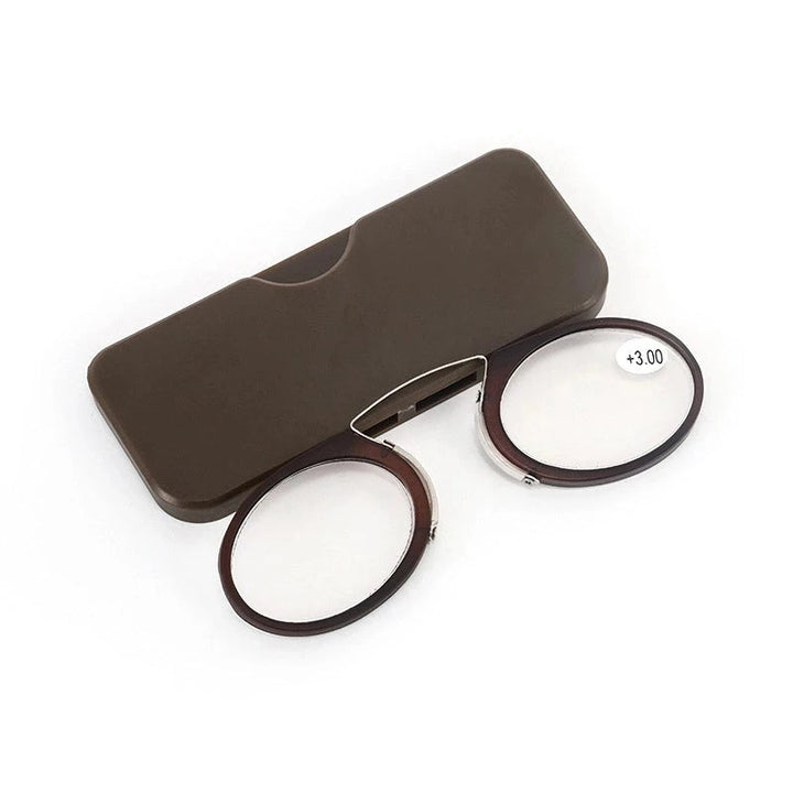 Óculos Para Leitura Portátil De Grau - Clipe Para Celular Lanus Store Óculos Para Leitura Portátil De Grau Marrom +1.0 