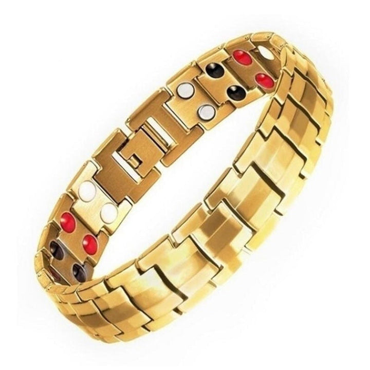 Pulseira Magnética Fit Terapêutica Lanus Store Dourado 