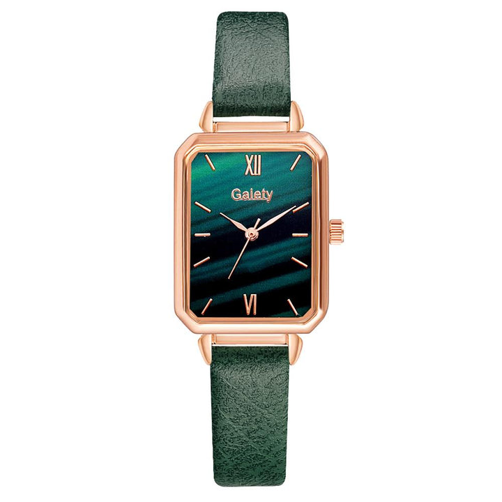 Relógio De Pulso Quadrado Feminino Quartzo Com Pulseira Lanus Store 