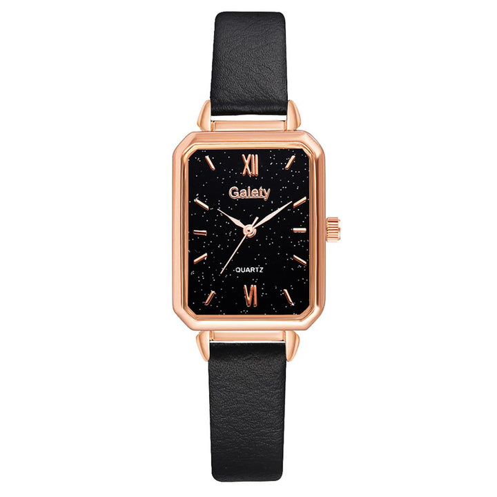 Relógio De Pulso Quadrado Feminino Quartzo Com Pulseira Lanus Store 