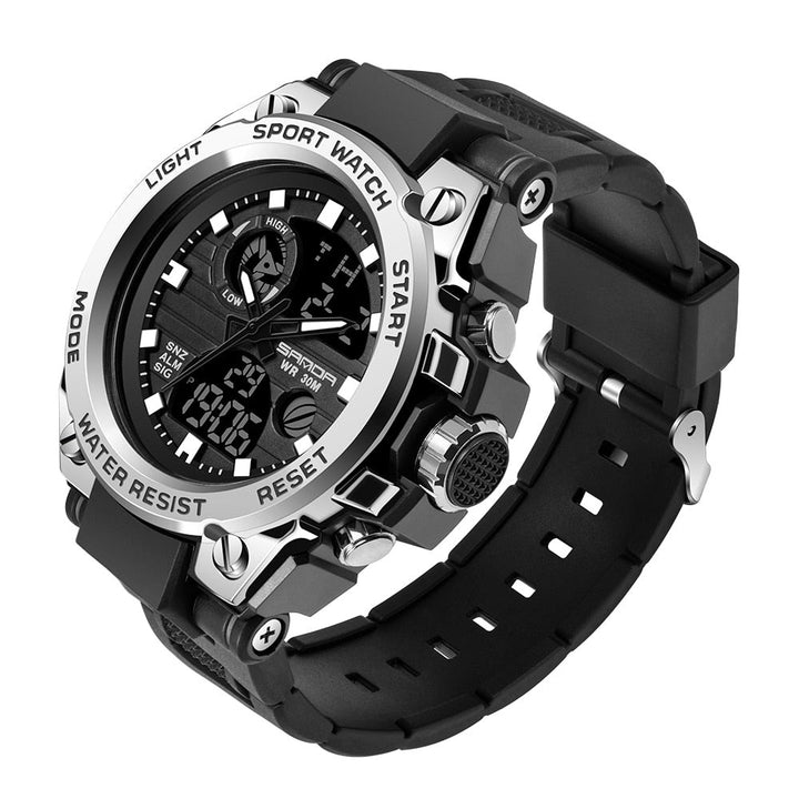 Relógio Masculino Militar Esportivo - Sanda Original Sport Lanus Store Prata China 